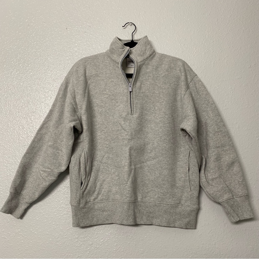 ARITZIA Sweatfleece Quarter Zip (Grey)